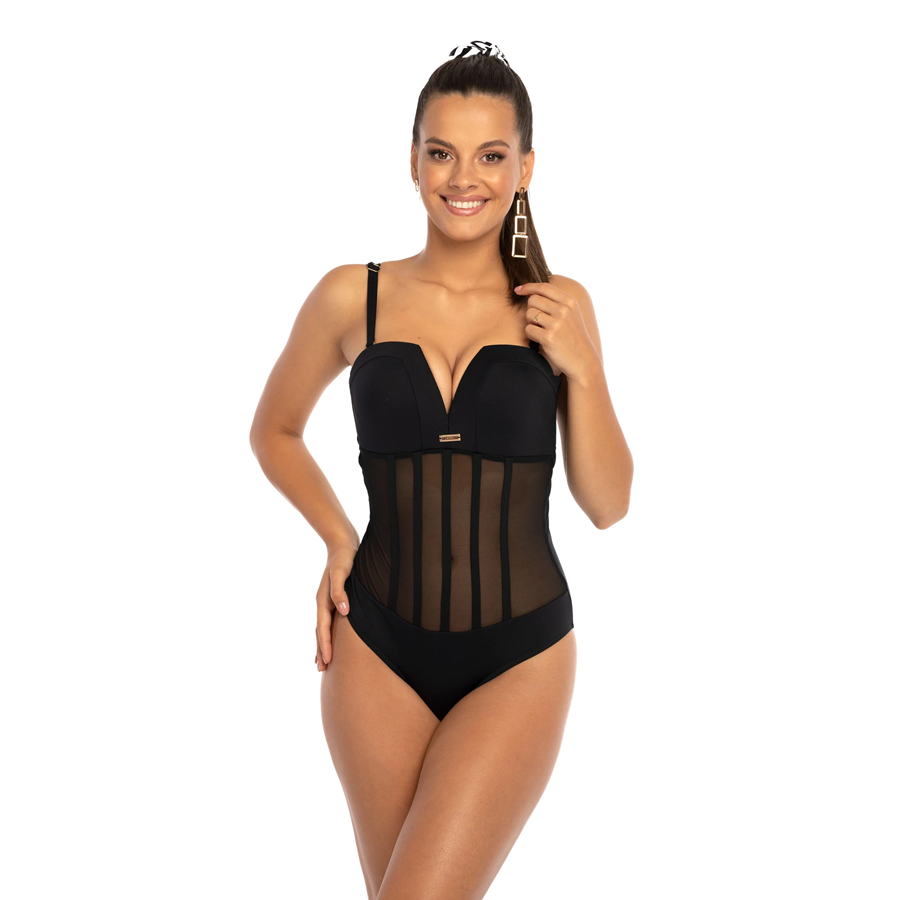 Milena Negro przod jednoczesciowy stroj kapielowy LAVEL (Copy)