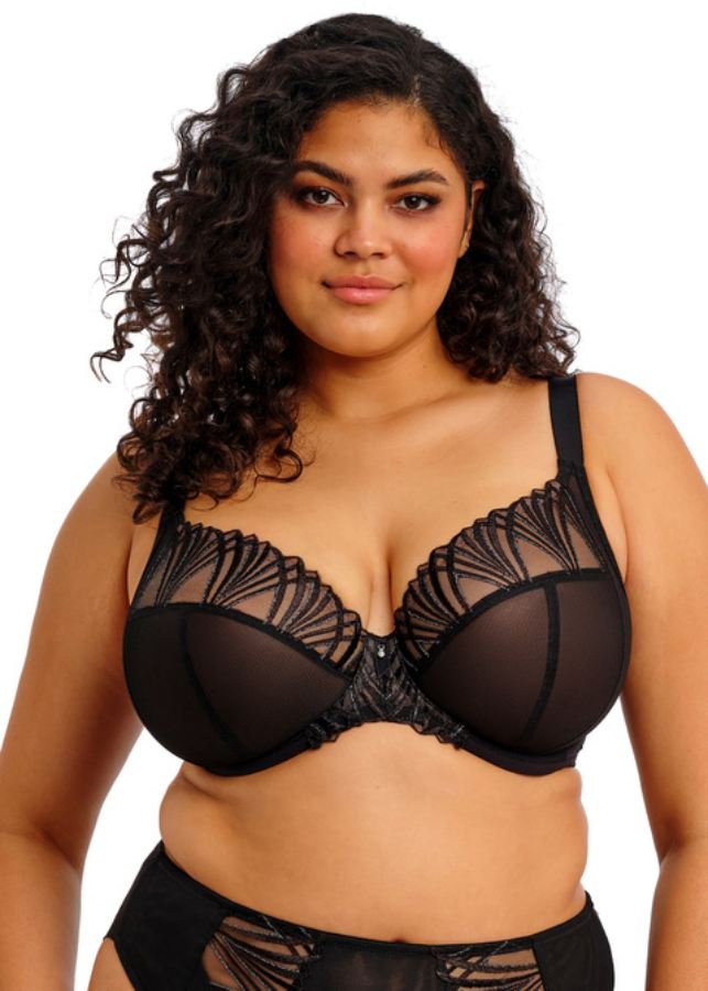 480x672 pdp mobile EL303102 BLK primary Elomi Lingerie Reja Black Underwired Plunge Bra (Copy)