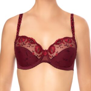 Conturelle miękki biustonosz z fiszbinami Provence 80505 bordowy przód