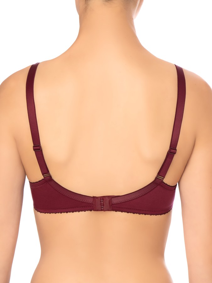 Conturelle miękki biustonosz z fiszbinami Provence 80505 bordowy przód