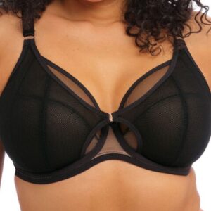 480x672 pdp mobile EL301202 BLK primary Elomi Lingerie Kintai Black Underwired Plunge Bra (Copy)