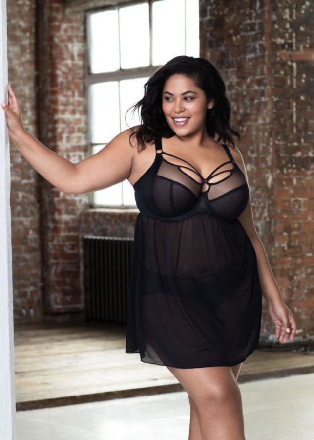 pol pl Koszulka nocna Elomi SACHI EL4351BLK Uw Babydoll Black 30170 1 (Copy)